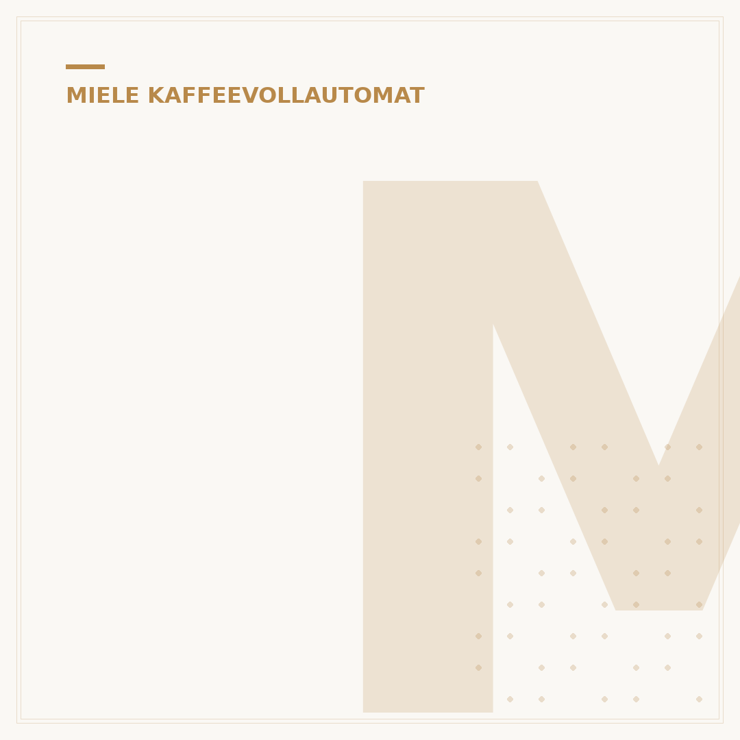Miele Kaffeevollautomat: 5 Tipps gegen Kaffee in Auffangschale