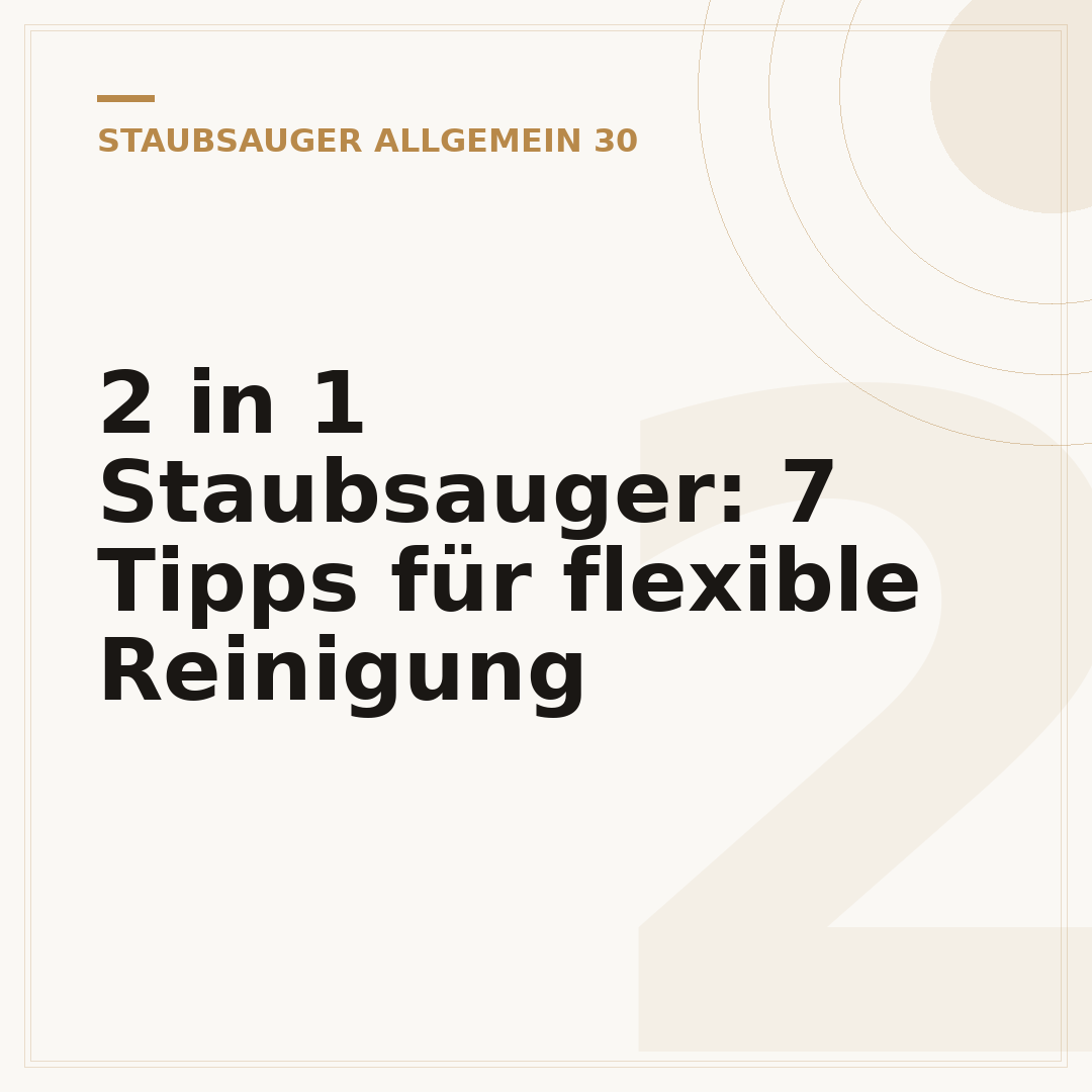 2 in 1 Staubsauger: 7 Tipps für flexible Reinigung