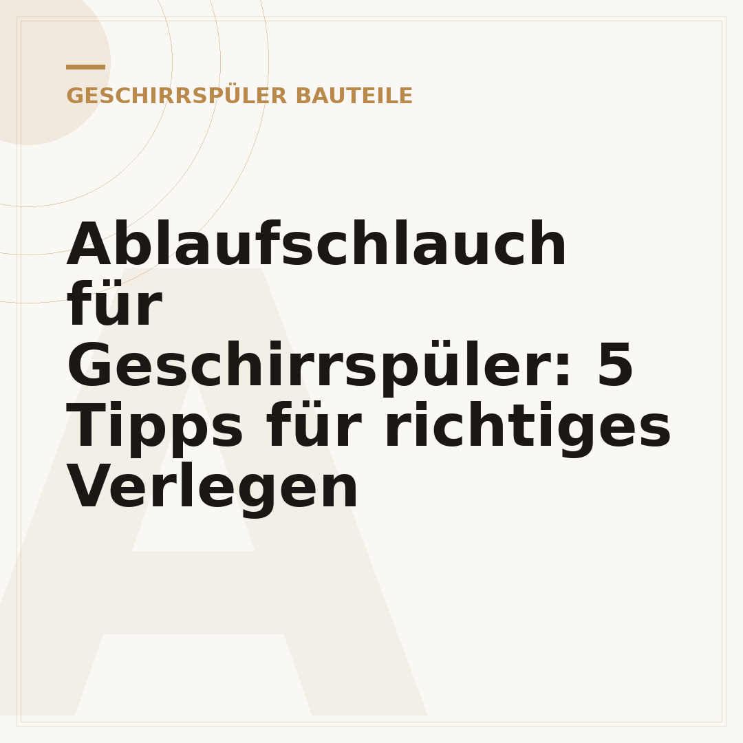 Ablaufschlauch für Geschirrspüler: 5 Tipps für richtiges Verlegen