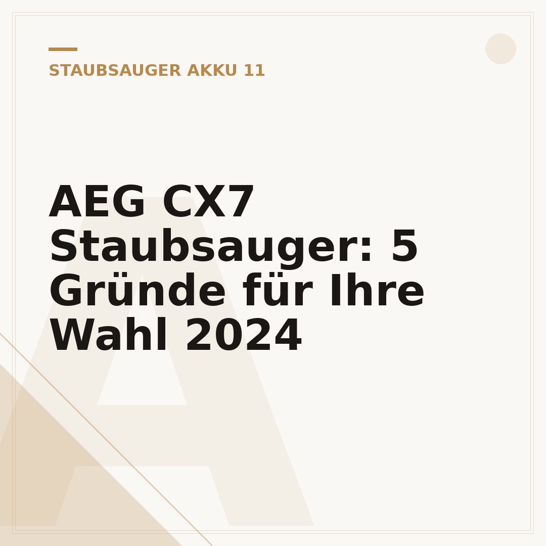AEG CX7 Staubsauger: 5 Gründe für Ihre Wahl 2024