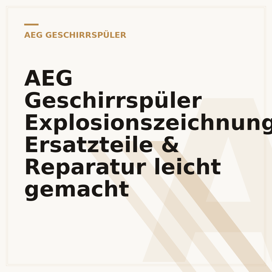 AEG Geschirrspüler Explosionszeichnung: Ersatzteile & Reparatur leicht gemacht