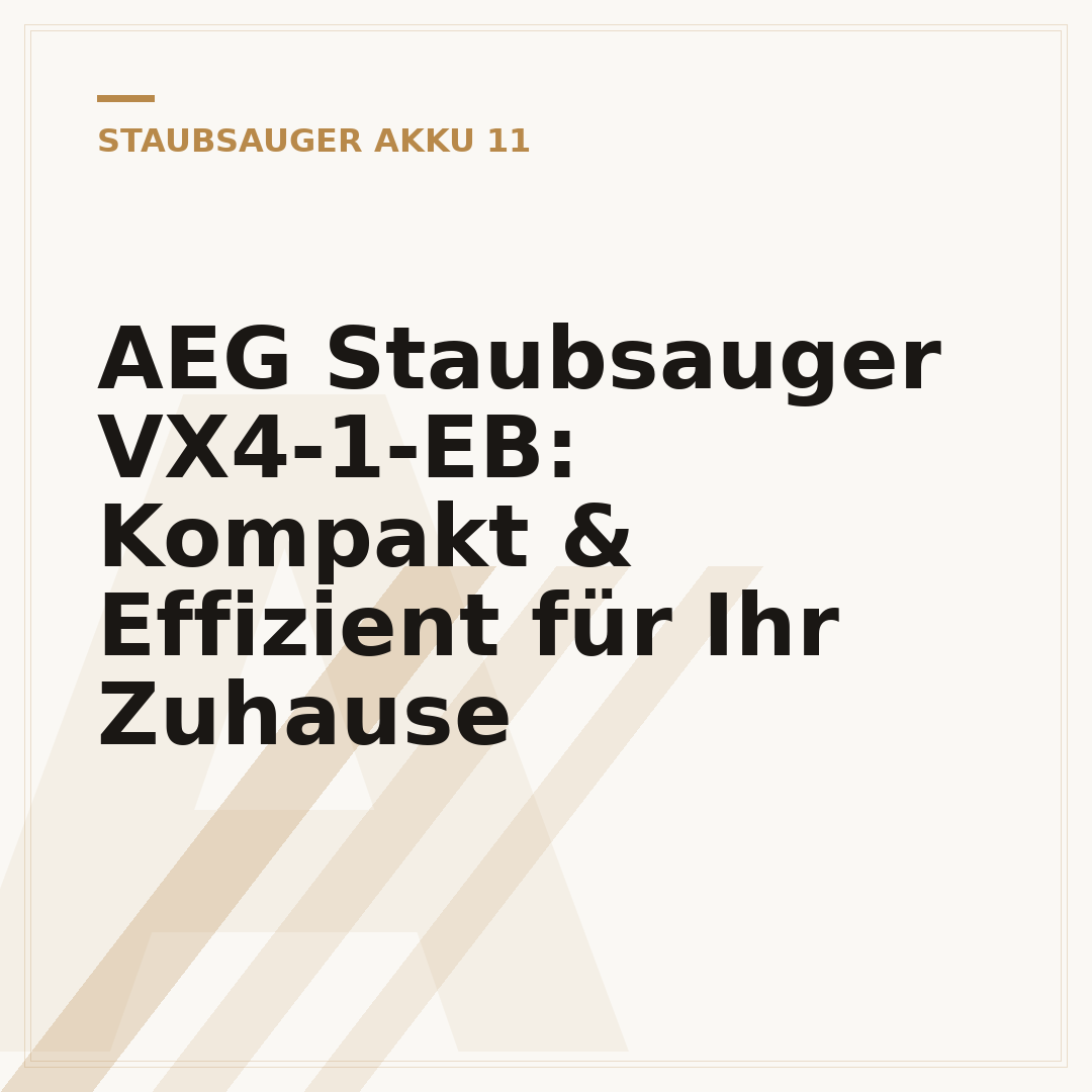 AEG Staubsauger VX4-1-EB: Kompakt & Effizient für Ihr Zuhause