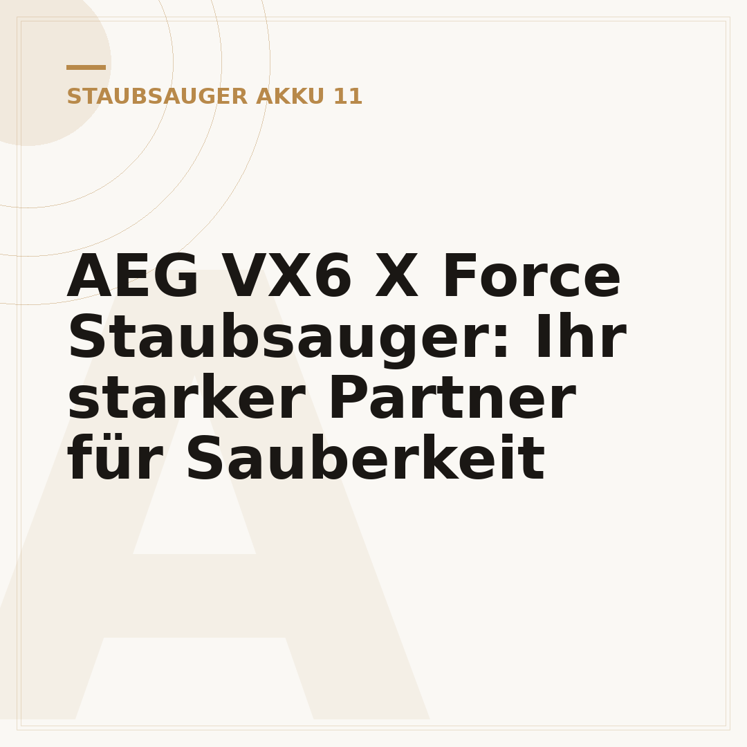 AEG VX6 X Force Staubsauger: Ihr starker Partner für Sauberkeit