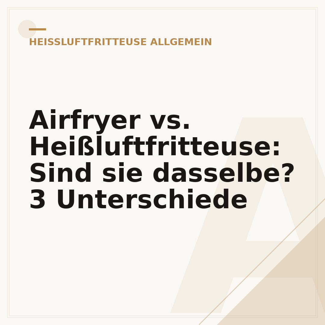 Airfryer vs. Heißluftfritteuse: Sind sie dasselbe? 3 Unterschiede