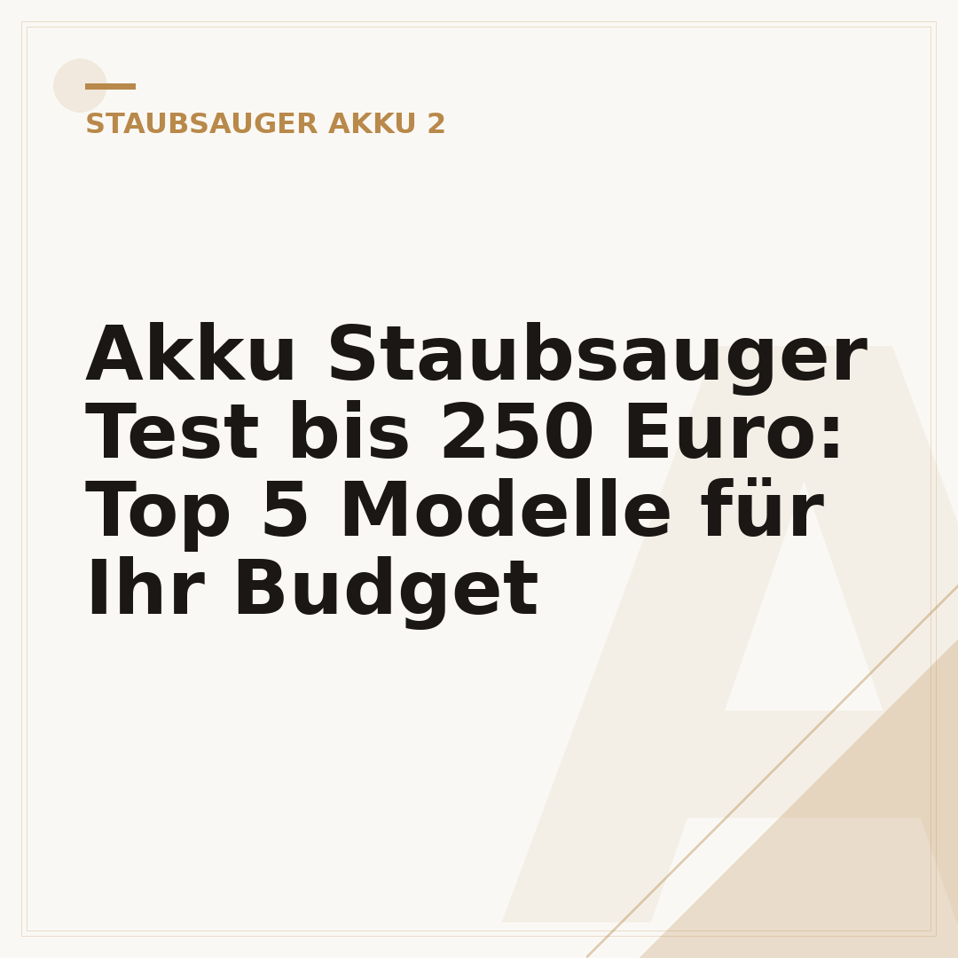 Akku Staubsauger Test bis 250 Euro: Top 5 Modelle für Ihr Budget