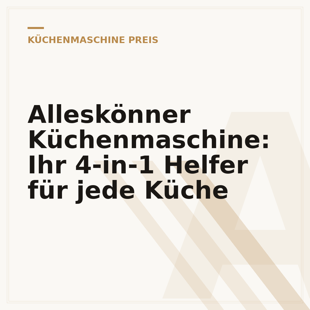 Alleskönner Küchenmaschine: Ihr 4-in-1 Helfer für jede Küche
