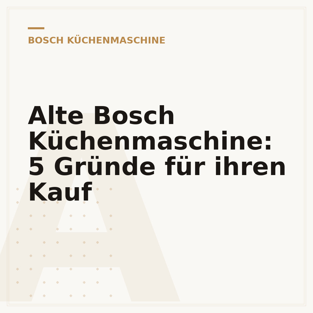 Alte Bosch Küchenmaschine: 5 Gründe für ihren Kauf