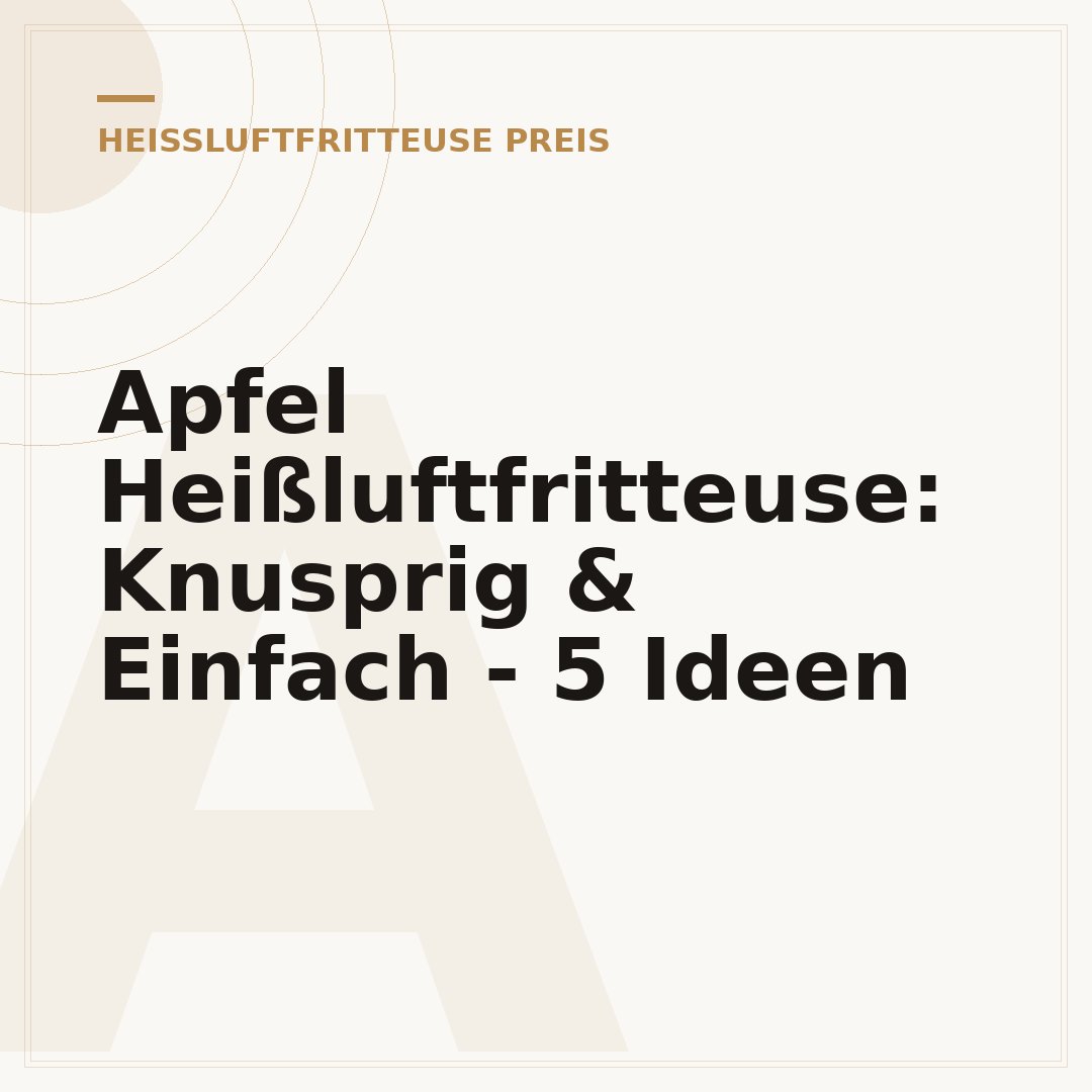 Apfel Heißluftfritteuse: Knusprig & Einfach - 5 Ideen