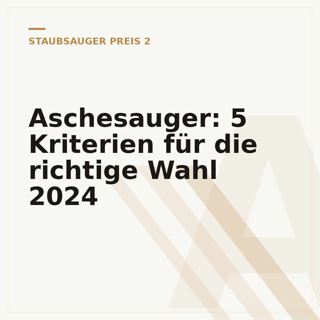 Aschesauger: 5 Kriterien für die richtige Wahl 2024