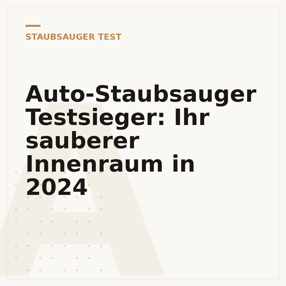 Auto-Staubsauger Testsieger: Ihr sauberer Innenraum in 2024