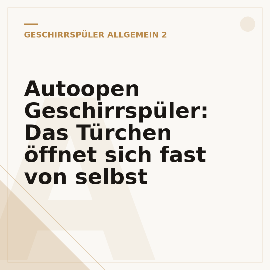 Autoopen Geschirrspüler: Das Türchen öffnet sich fast von selbst