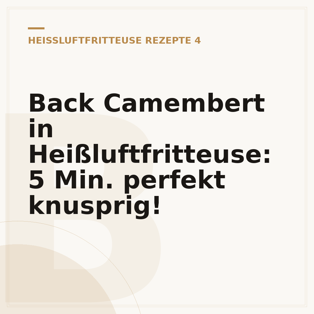 Back Camembert in Heißluftfritteuse: 5 Min. perfekt knusprig!