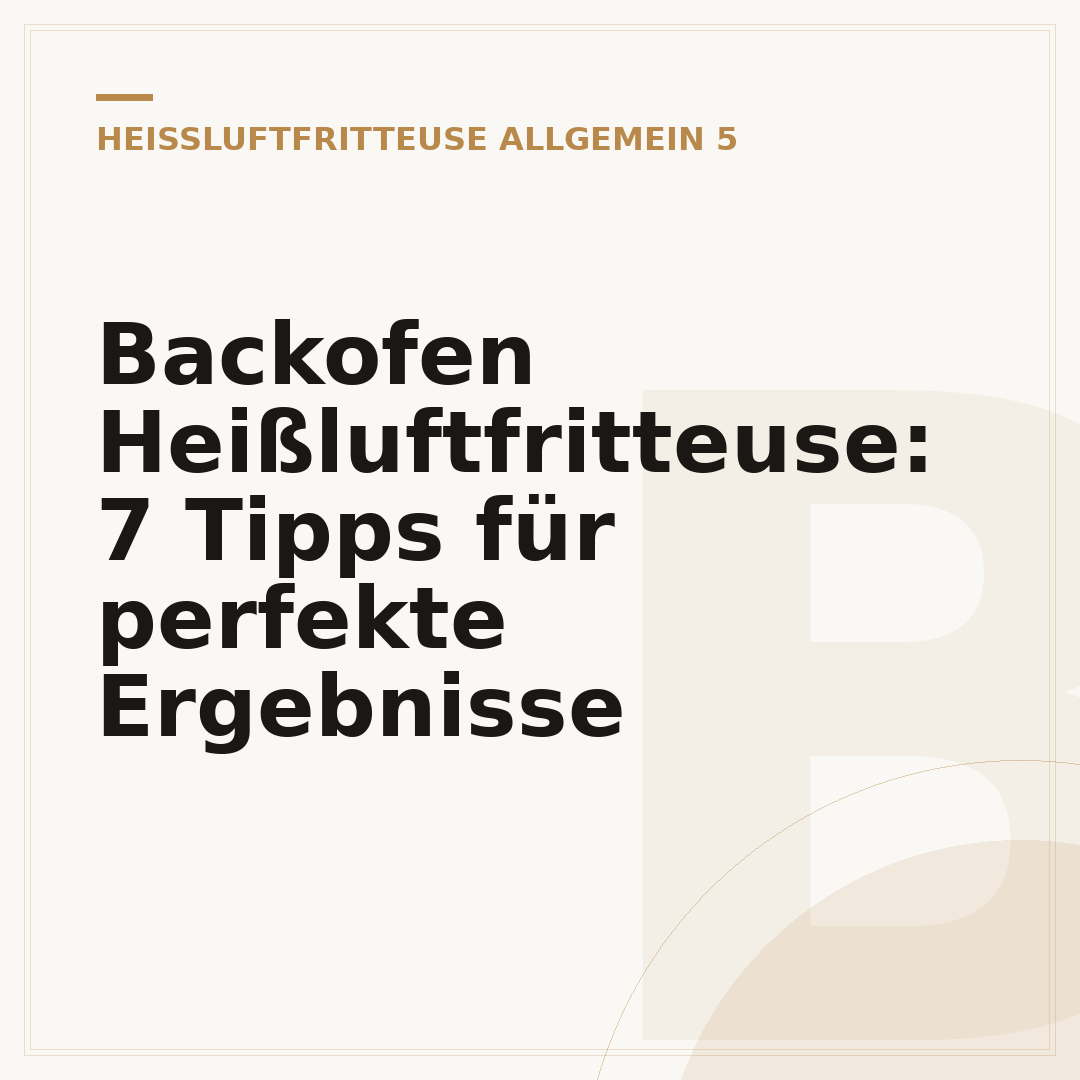 Backofen Heißluftfritteuse: 7 Tipps für perfekte Ergebnisse