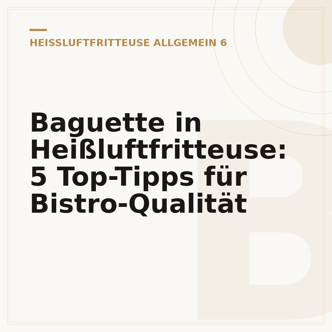 Baguette in Heißluftfritteuse: 5 Top-Tipps für Bistro-Qualität