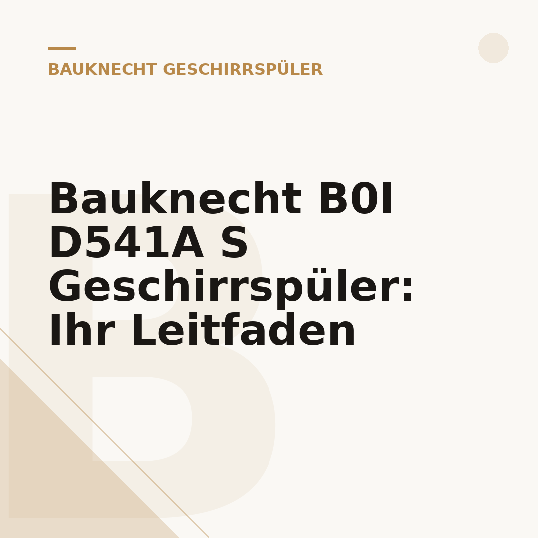 Bauknecht B0I D541A S Geschirrspüler: Ihr Leitfaden