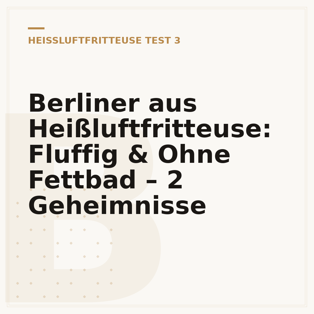 Berliner aus Heißluftfritteuse: Fluffig & Ohne Fettbad – 2 Geheimnisse