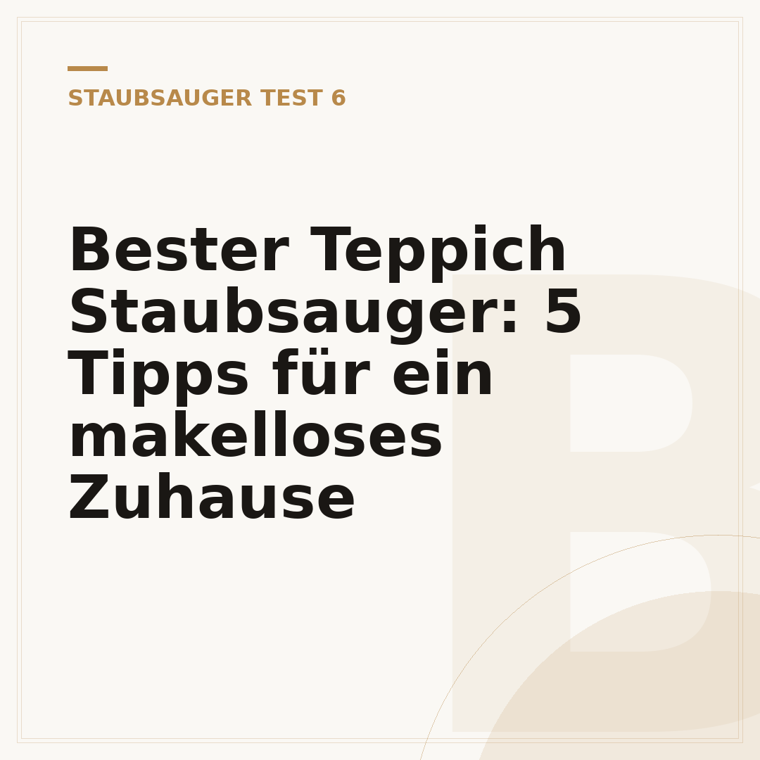 Bester Teppich Staubsauger: 5 Tipps für ein makelloses Zuhause