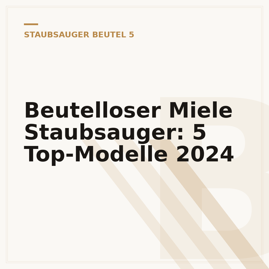 Beutelloser Miele Staubsauger: 5 Top-Modelle 2024