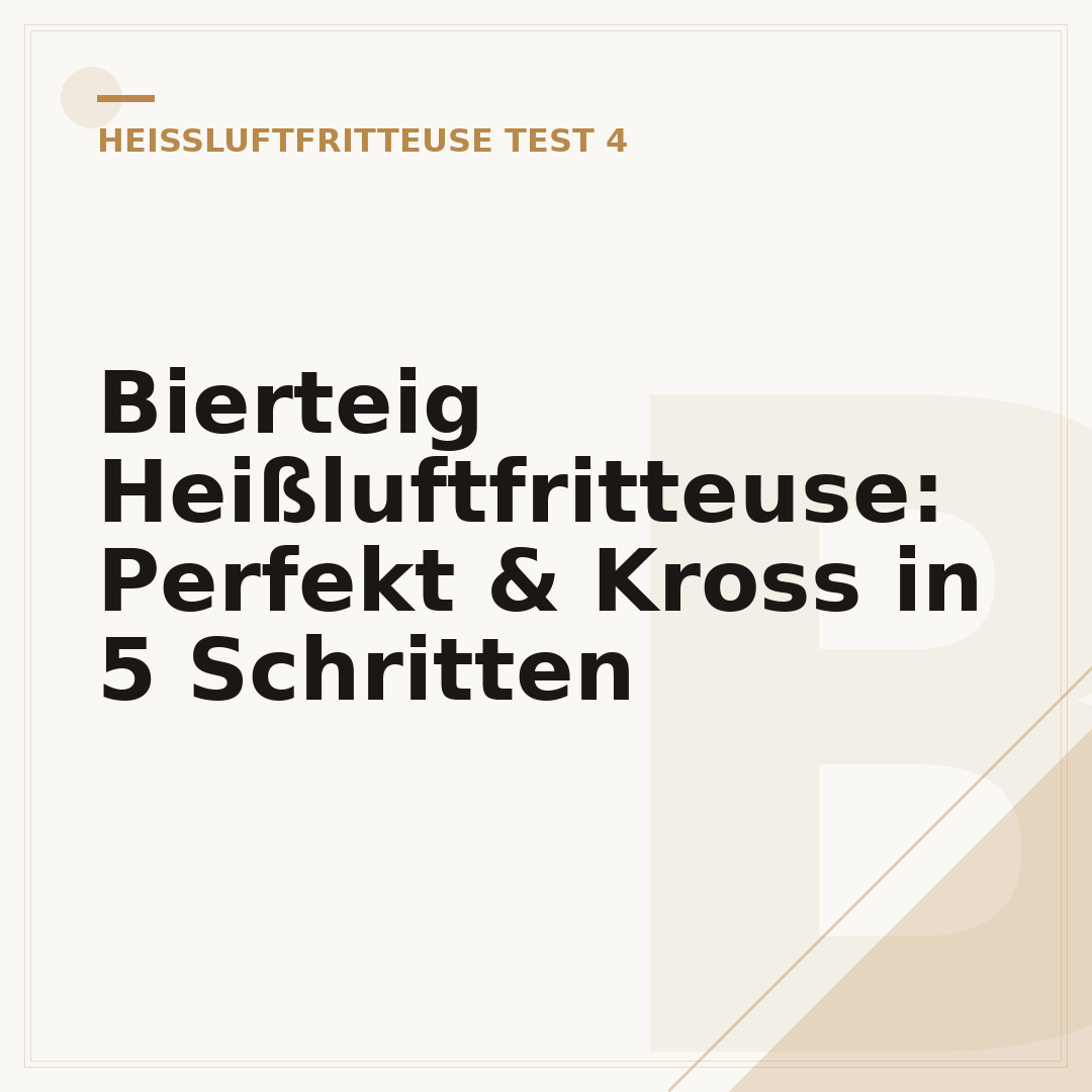 Bierteig Heißluftfritteuse: Perfekt & Kross in 5 Schritten