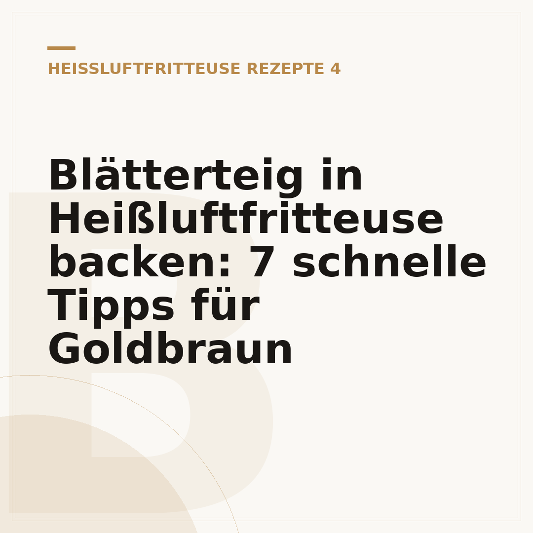 Blätterteig in Heißluftfritteuse backen: 7 schnelle Tipps für Goldbraun