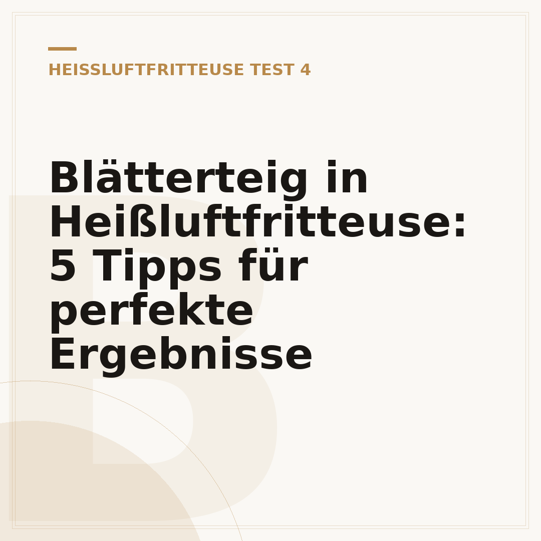 Blätterteig in Heißluftfritteuse: 5 Tipps für perfekte Ergebnisse
