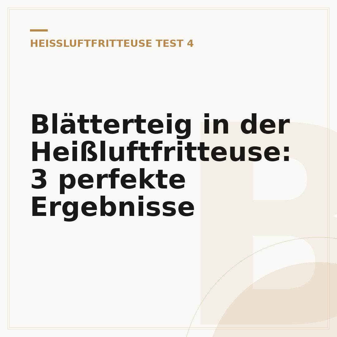 Blätterteig in der Heißluftfritteuse: 3 perfekte Ergebnisse