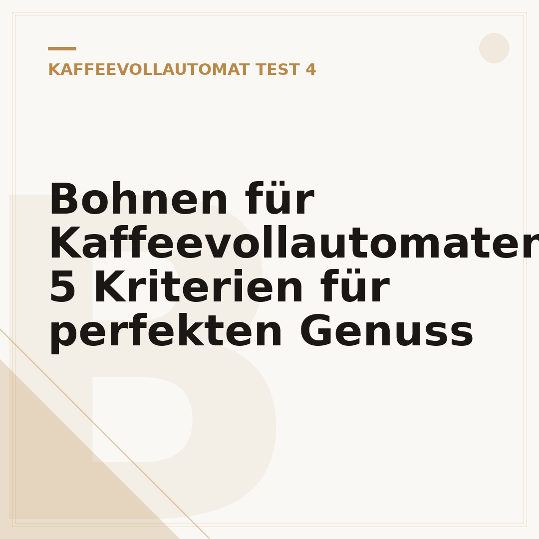 Bohnen für Kaffeevollautomaten: 5 Kriterien für perfekten Genuss