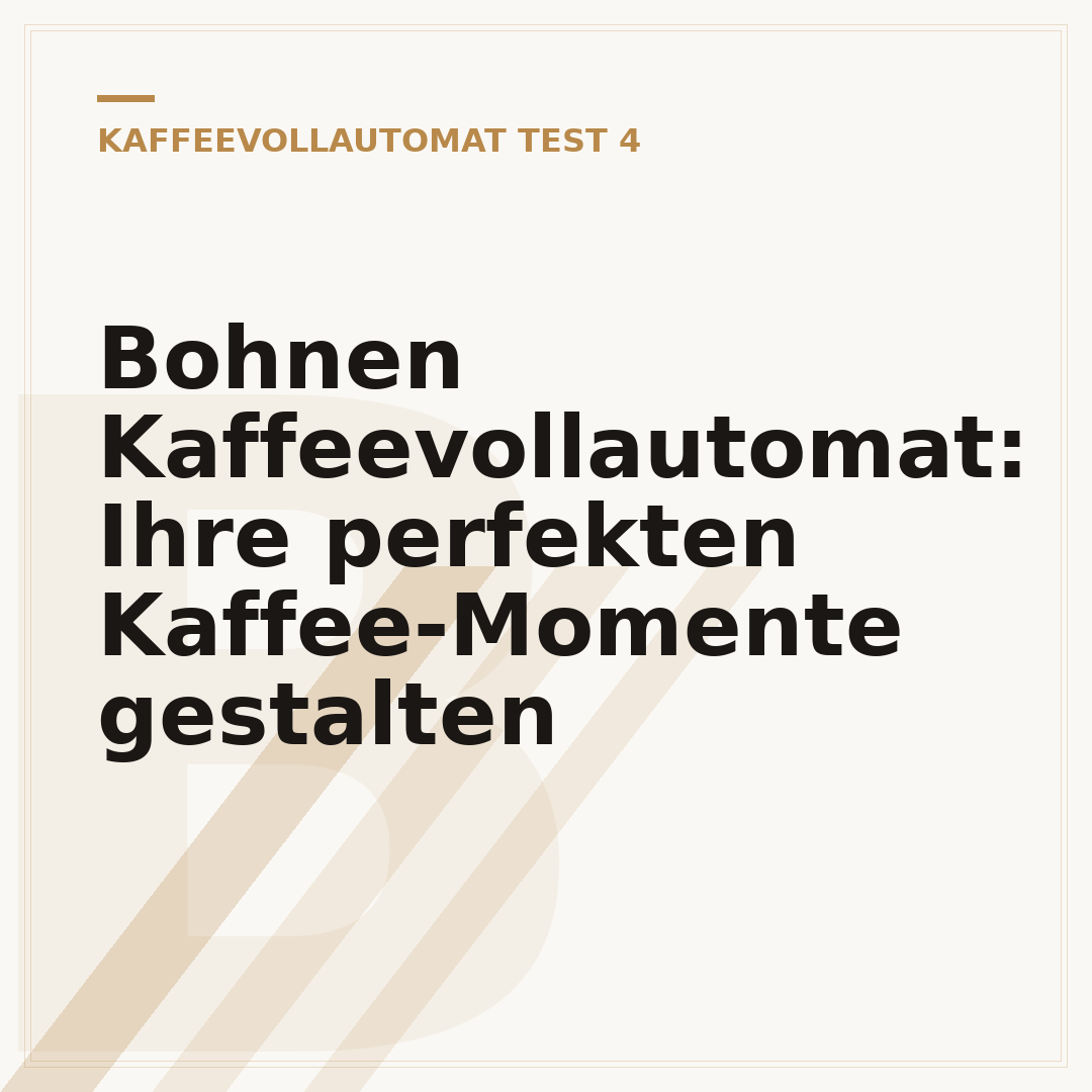 Bohnen Kaffeevollautomat: Ihre perfekten Kaffee-Momente gestalten