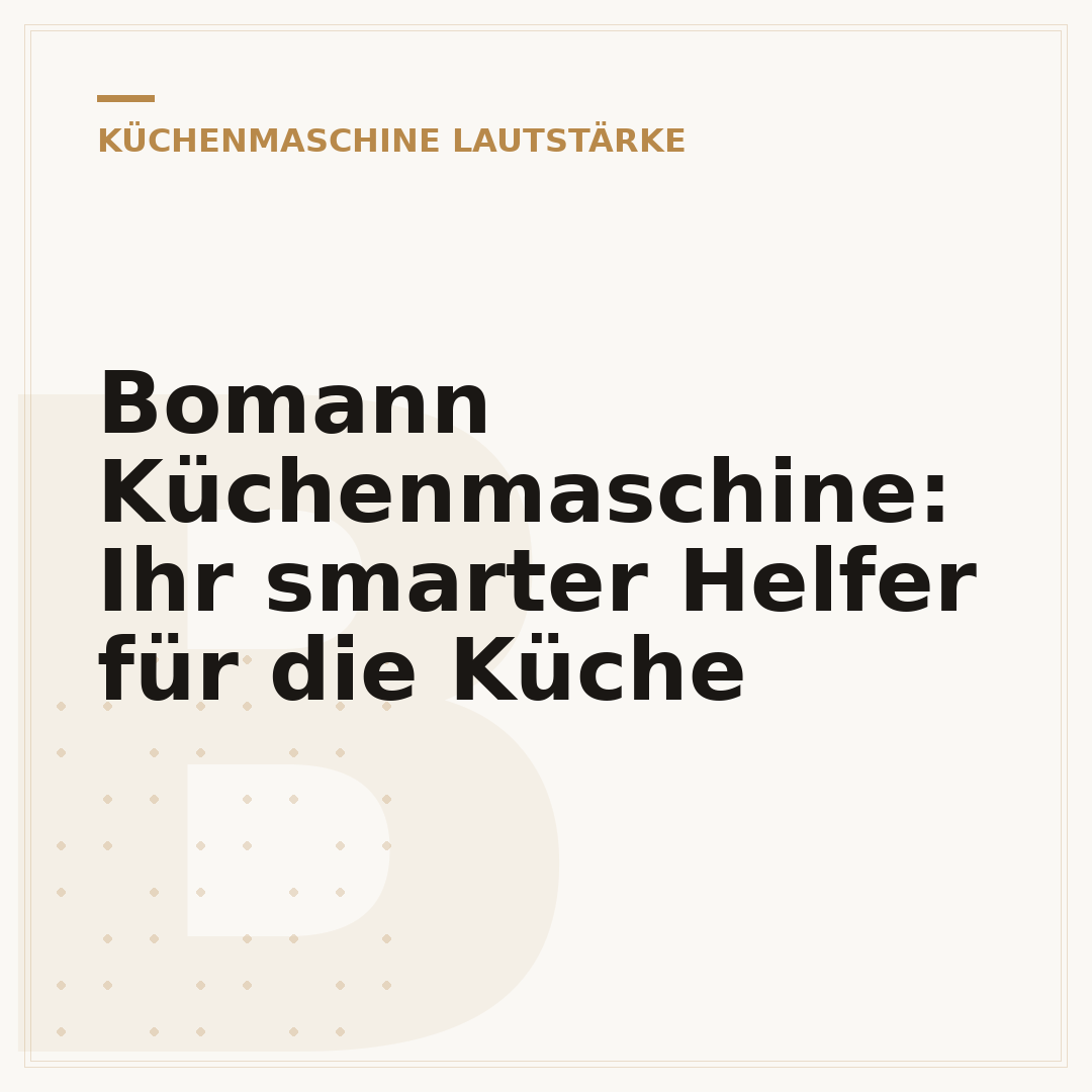 Bomann Küchenmaschine: Ihr smarter Helfer für die Küche