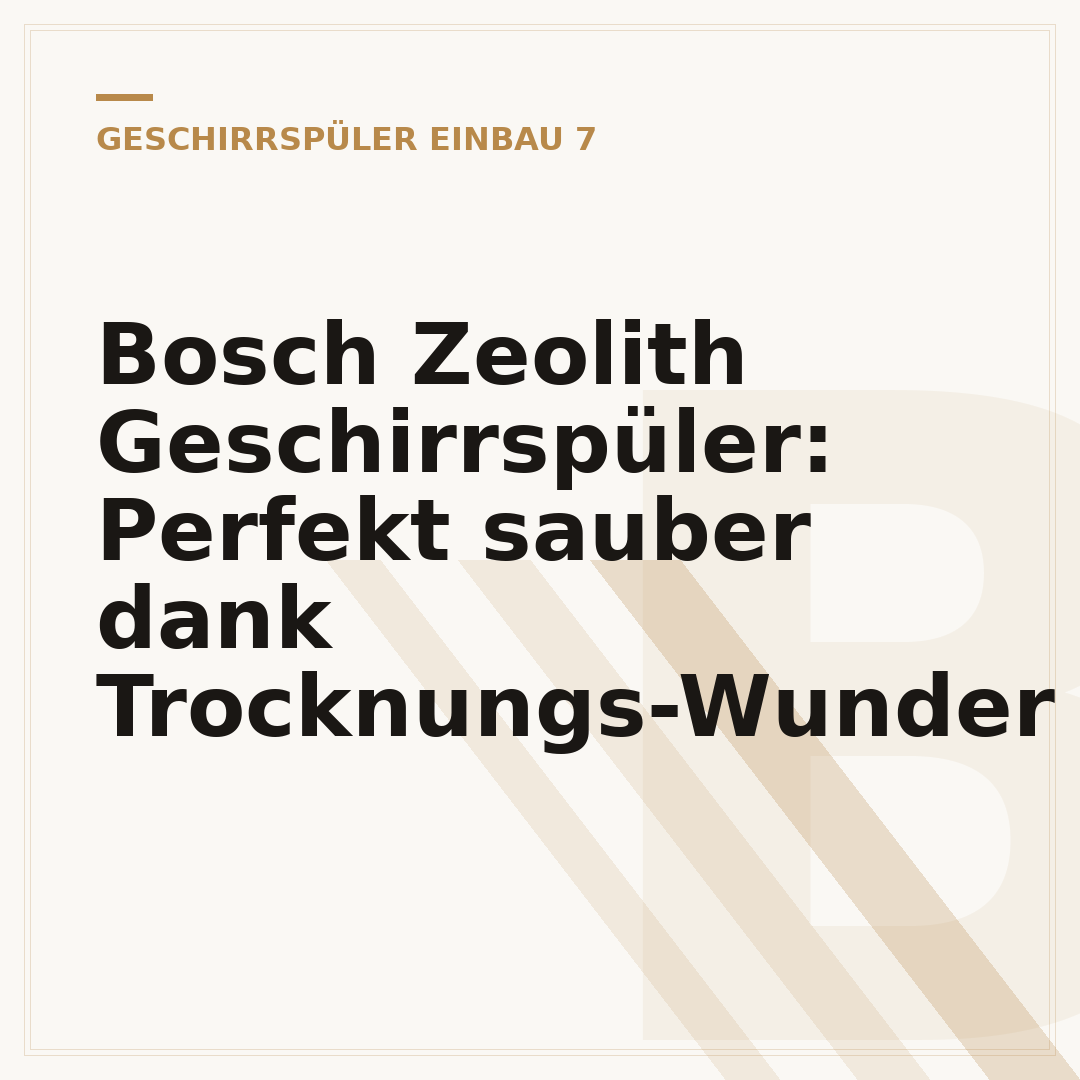 Bosch Zeolith Geschirrspüler: Perfekt sauber dank Trocknungs-Wunder