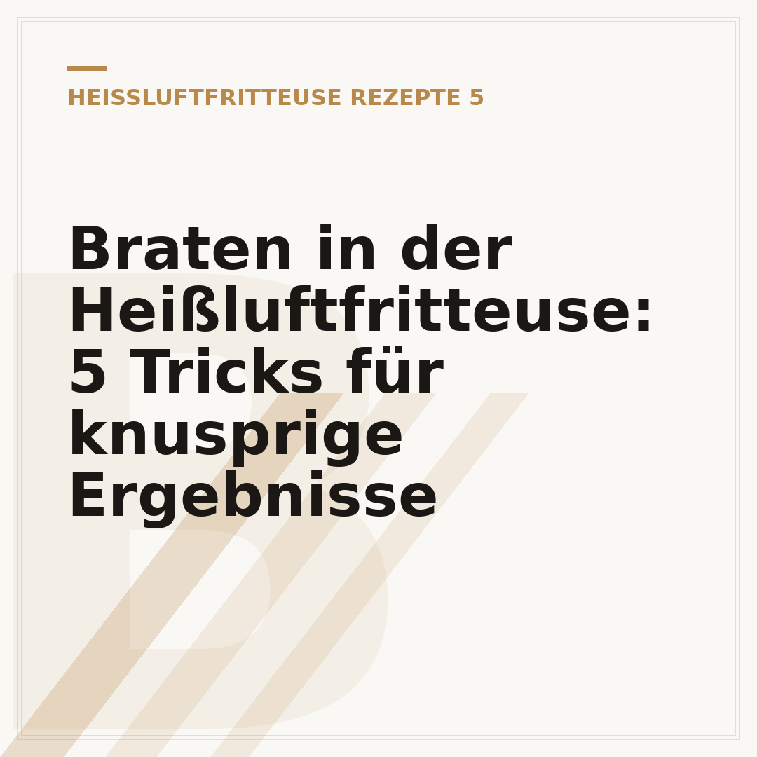 Braten in der Heißluftfritteuse: 5 Tricks für knusprige Ergebnisse