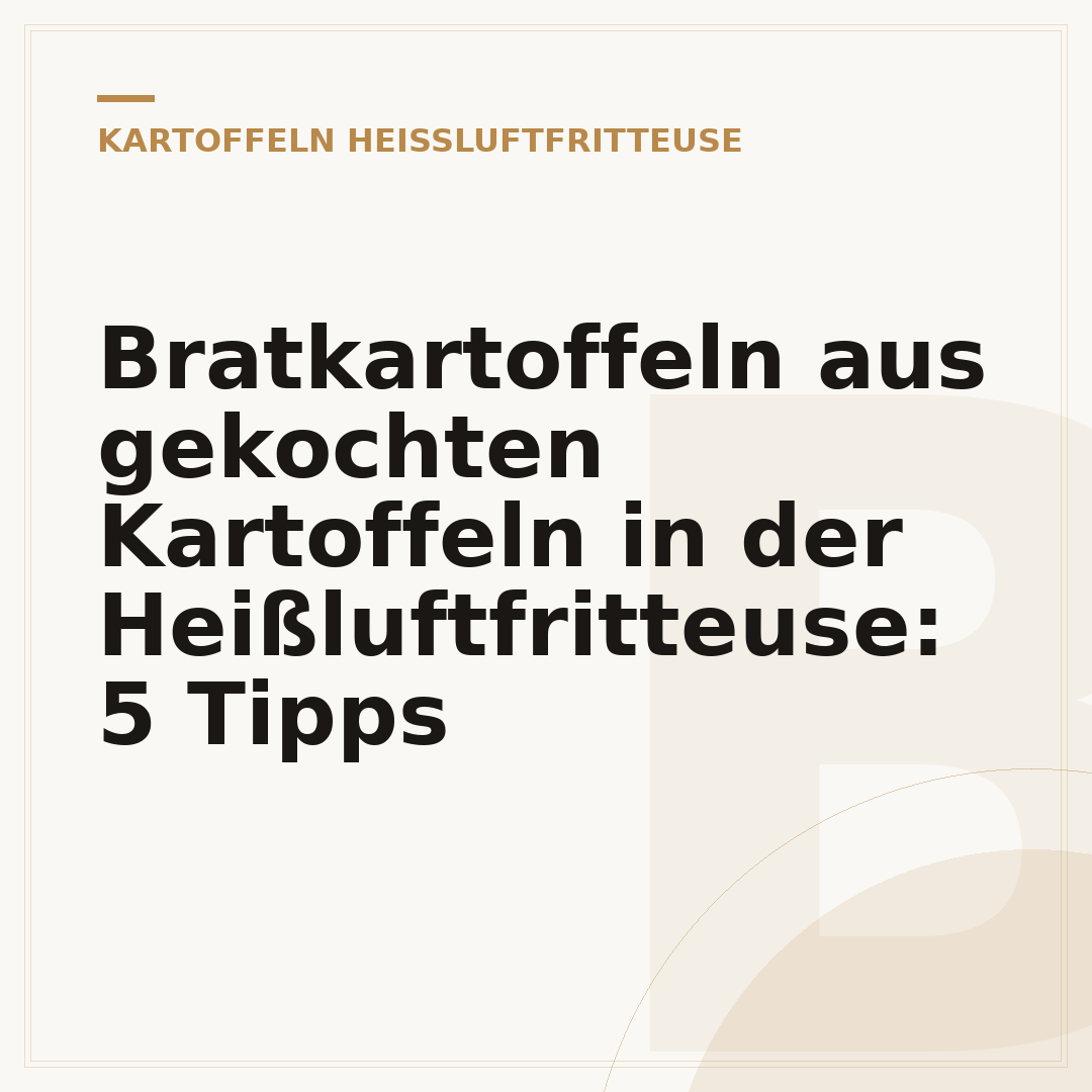 Bratkartoffeln aus gekochten Kartoffeln in der Heißluftfritteuse: 5 Tipps
