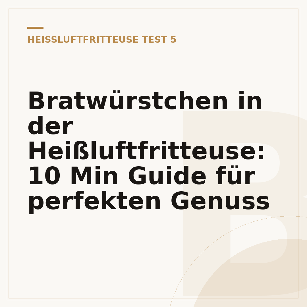 Bratwürstchen in der Heißluftfritteuse: 10 Min Guide für perfekten Genuss