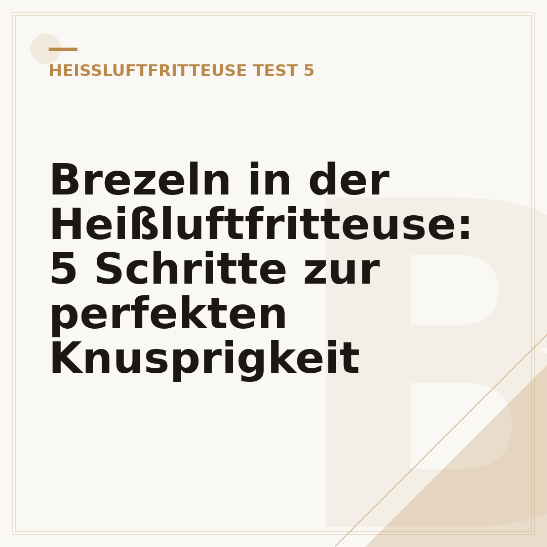 Brezeln in der Heißluftfritteuse: 5 Schritte zur perfekten Knusprigkeit