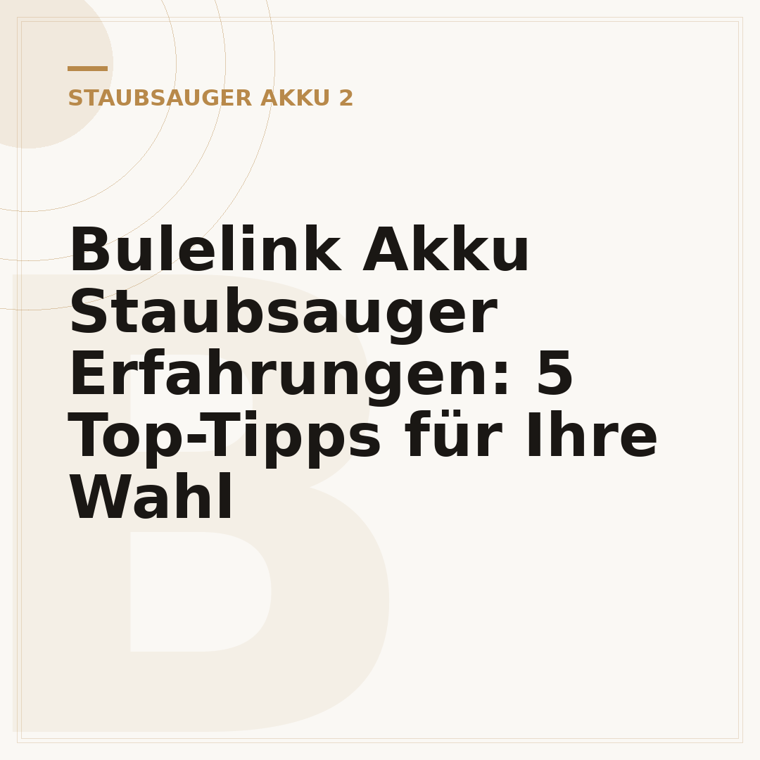 Bulelink Akku Staubsauger Erfahrungen: 5 Top-Tipps für Ihre Wahl