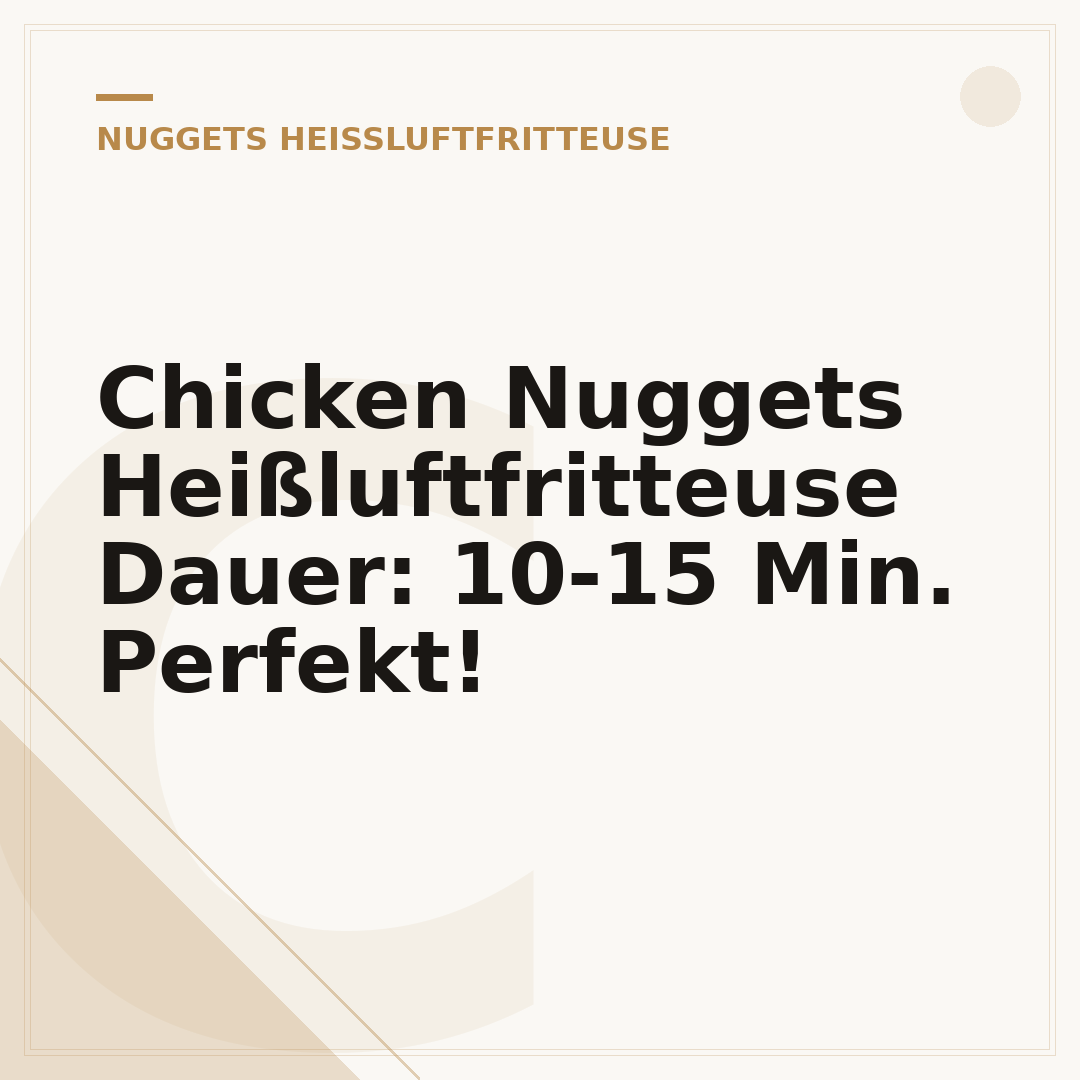 Chicken Nuggets Heißluftfritteuse Dauer: 10-15 Min. Perfekt!