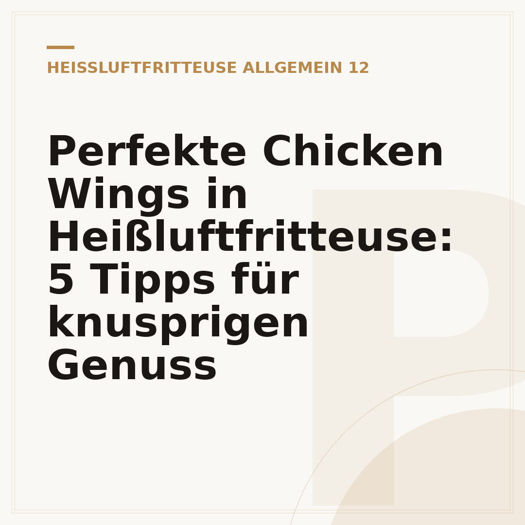 Perfekte Chicken Wings in Heißluftfritteuse: 5 Tipps für knusprigen Genuss