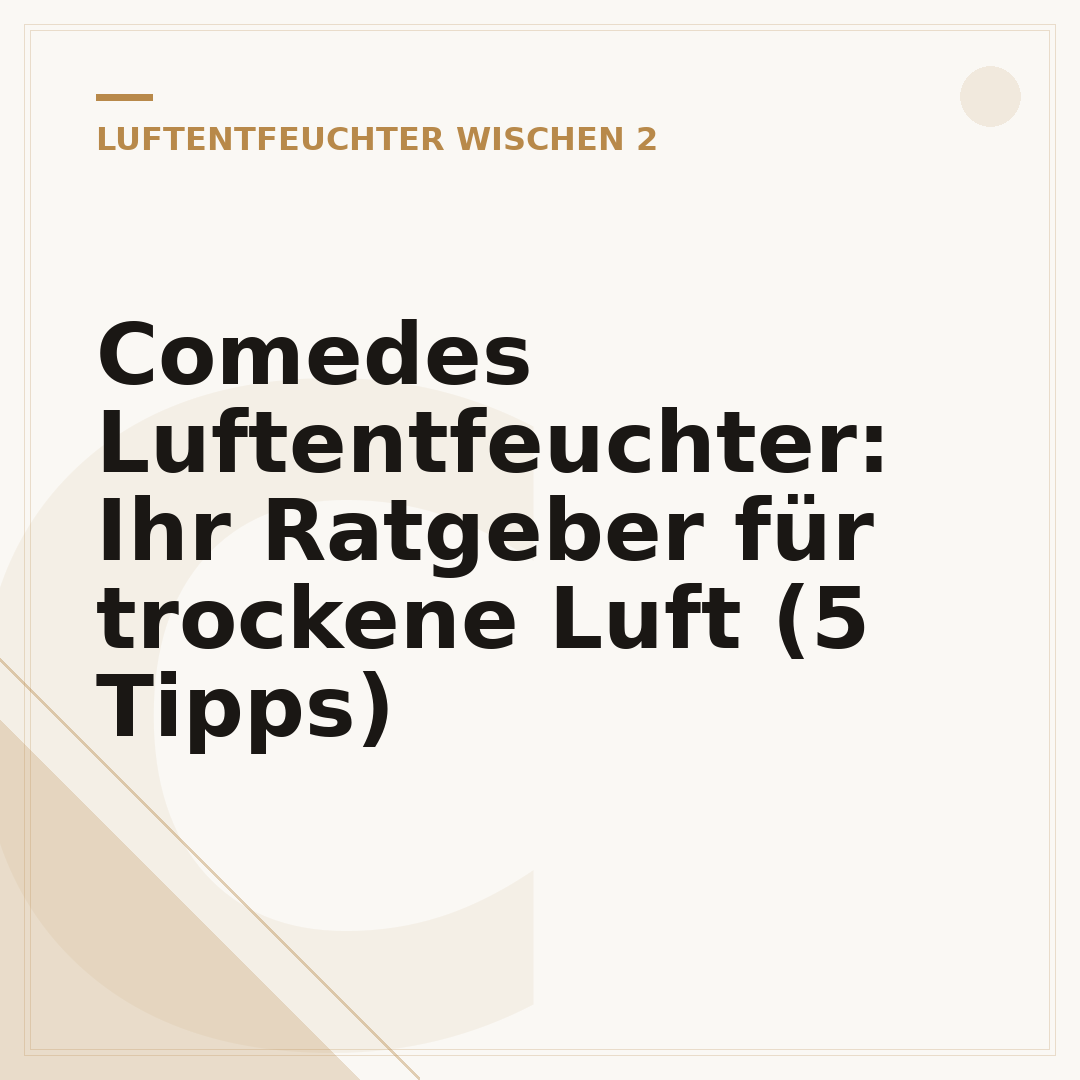 Comedes Luftentfeuchter: Ihr Ratgeber für trockene Luft (5 Tipps)