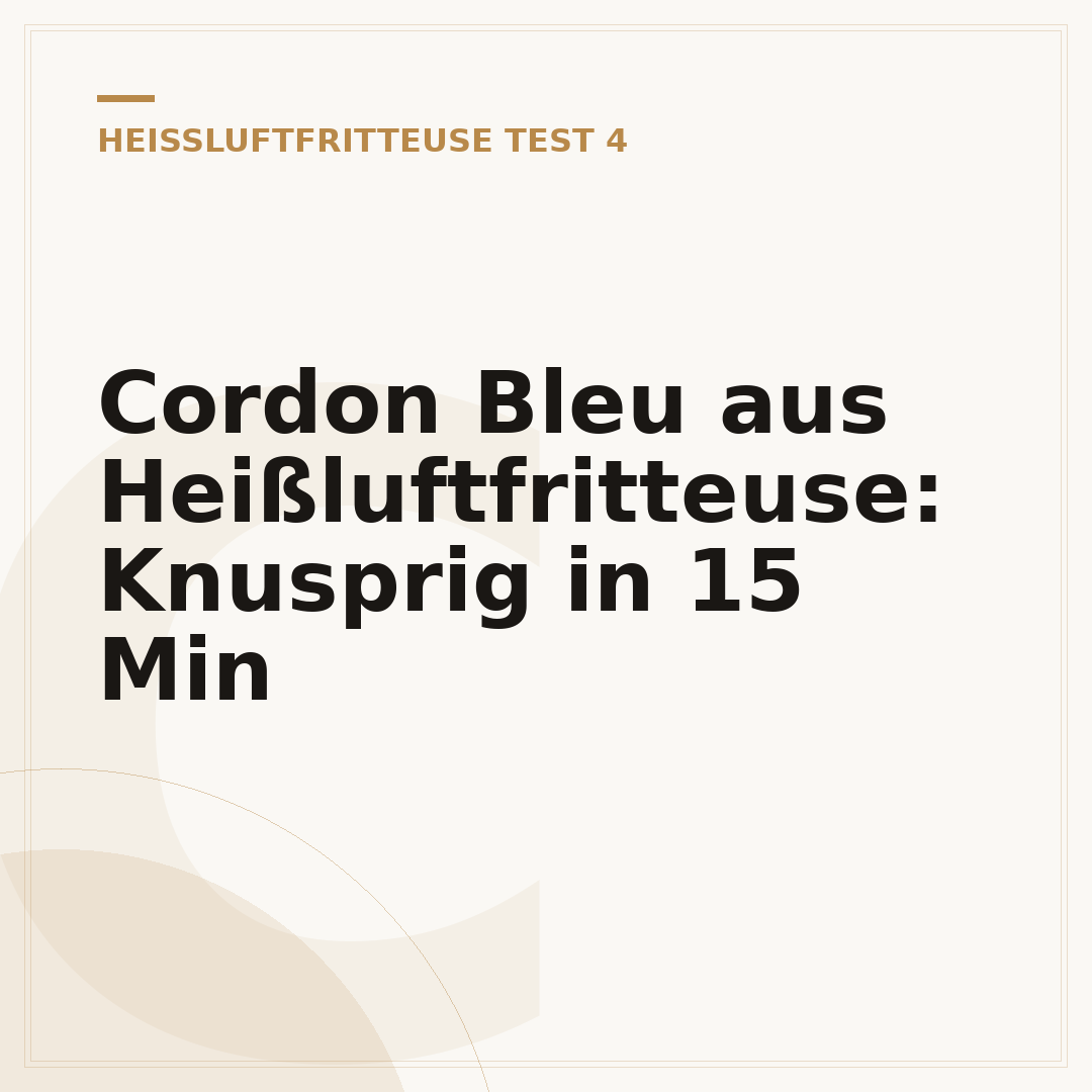 Cordon Bleu aus Heißluftfritteuse: Knusprig in 15 Min