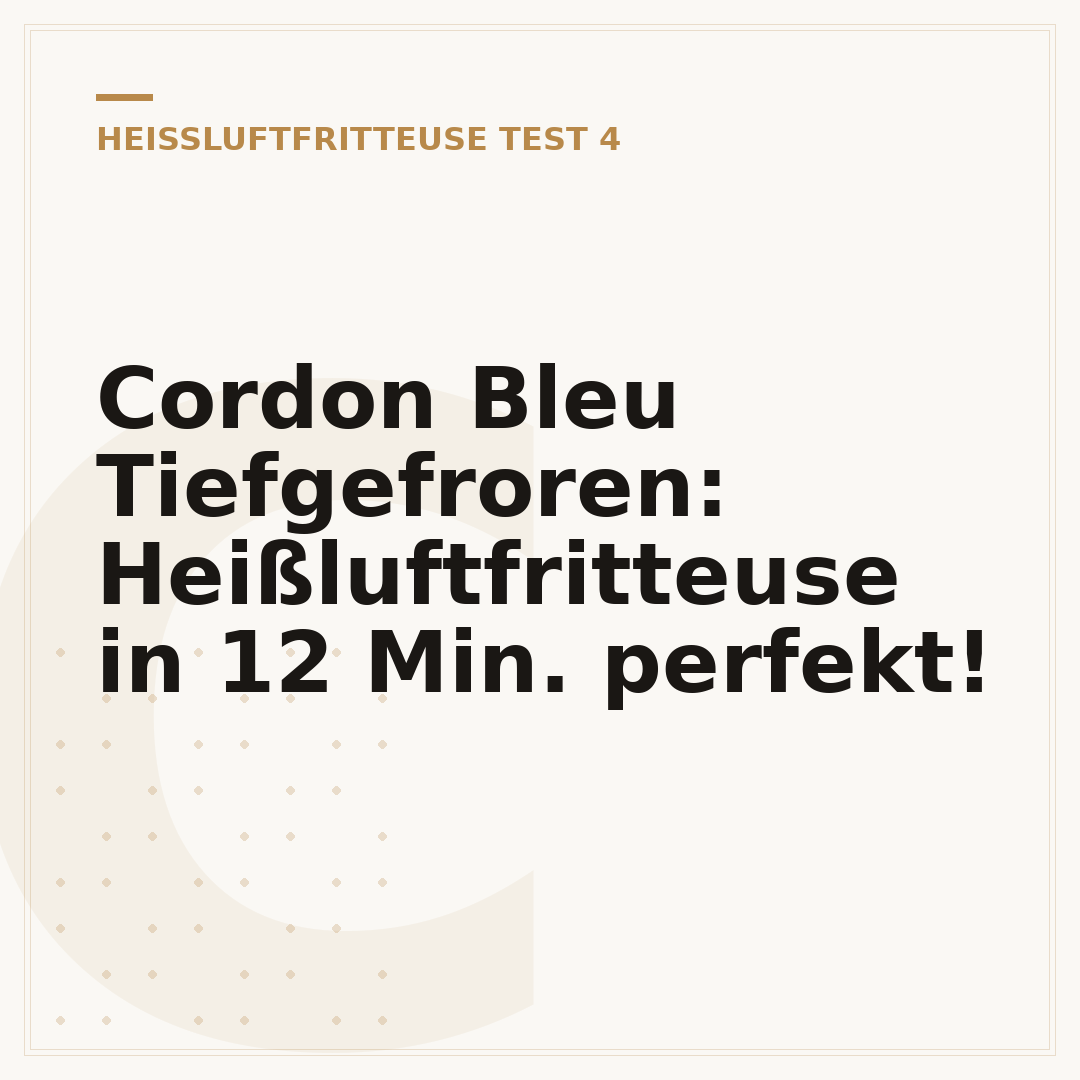 Cordon Bleu Tiefgefroren: Heißluftfritteuse in 12 Min. perfekt!