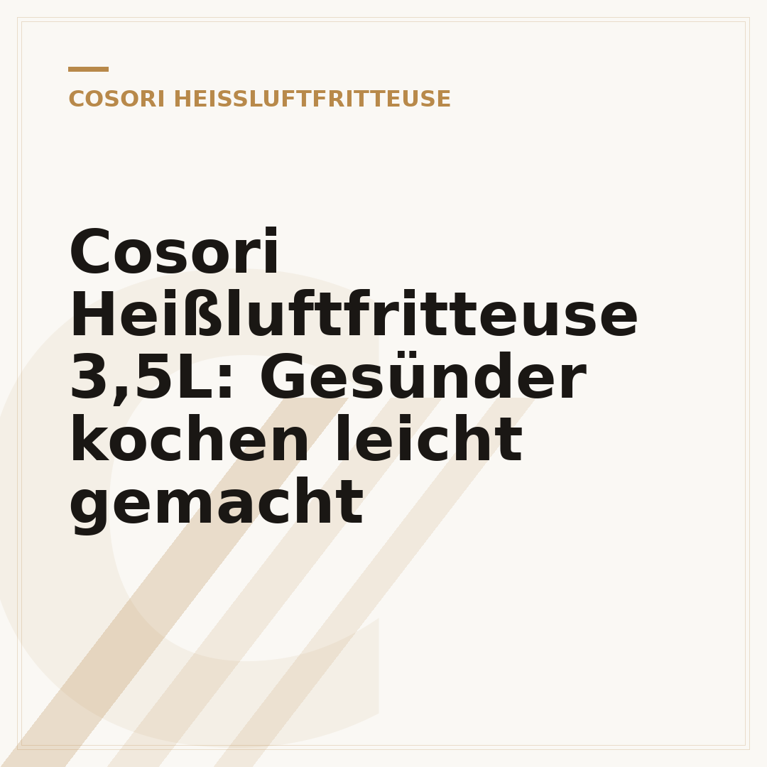Cosori Heißluftfritteuse 3,5L: Gesünder kochen leicht gemacht