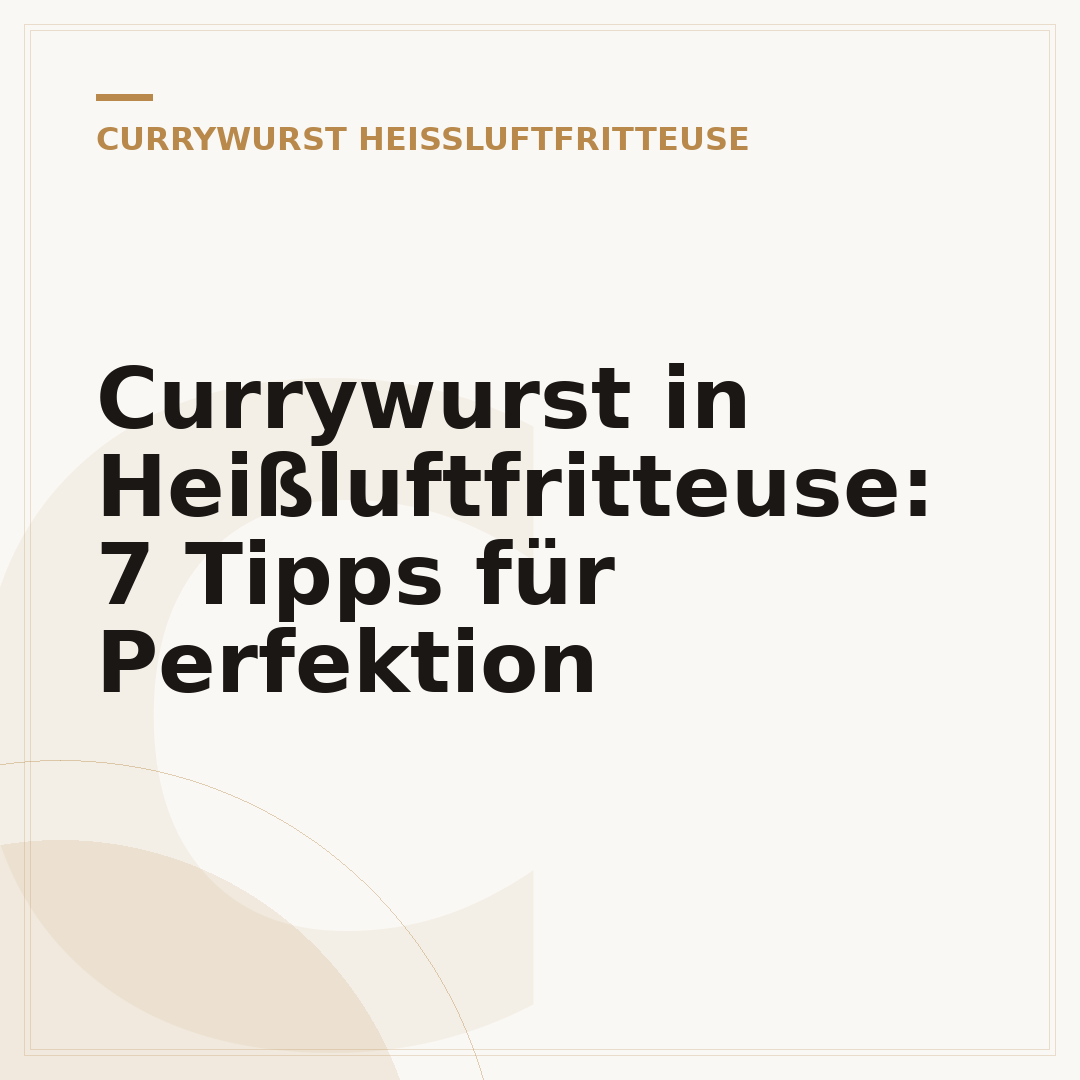 Currywurst in Heißluftfritteuse: 7 Tipps für Perfektion