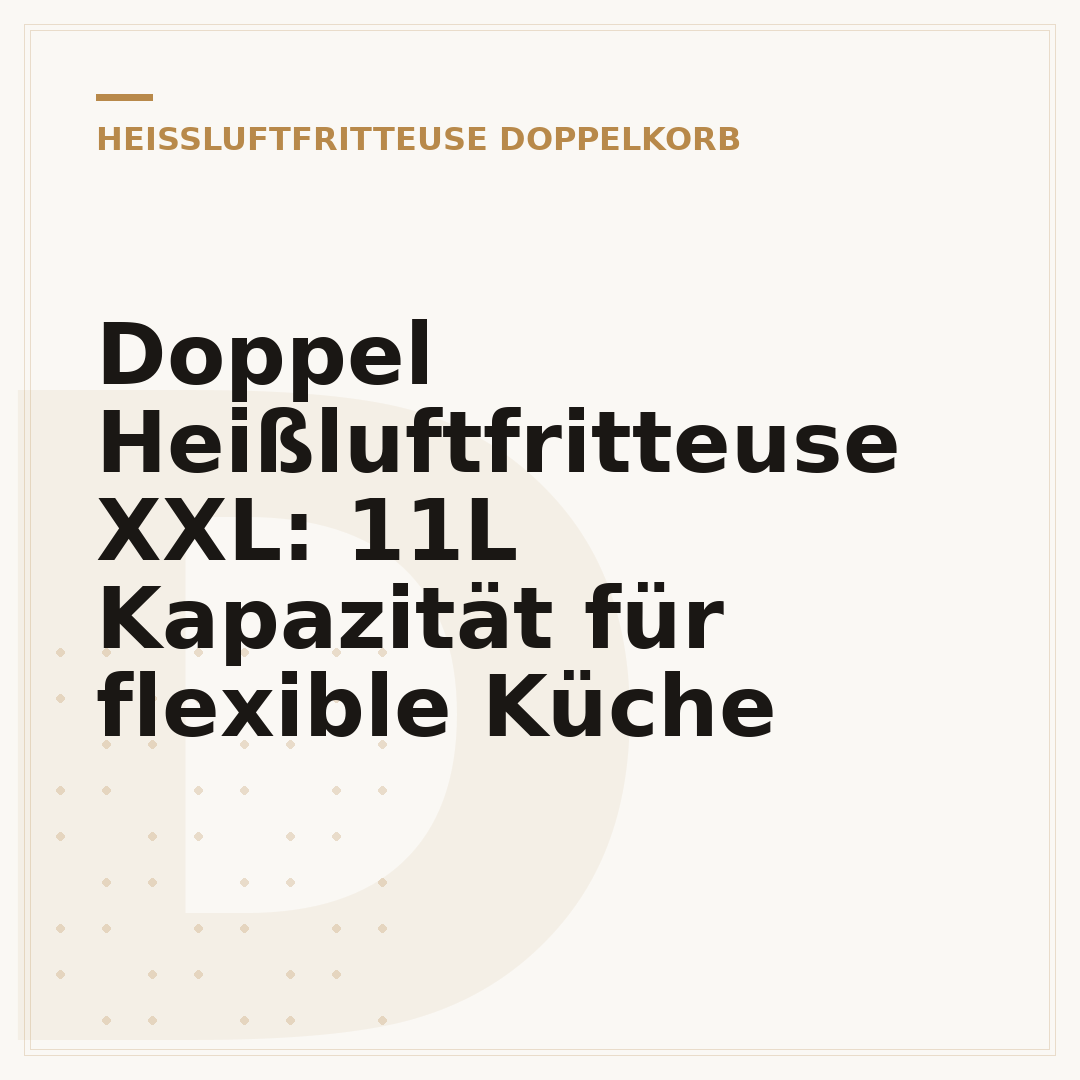 Doppel Heißluftfritteuse XXL: 11L Kapazität für flexible Küche