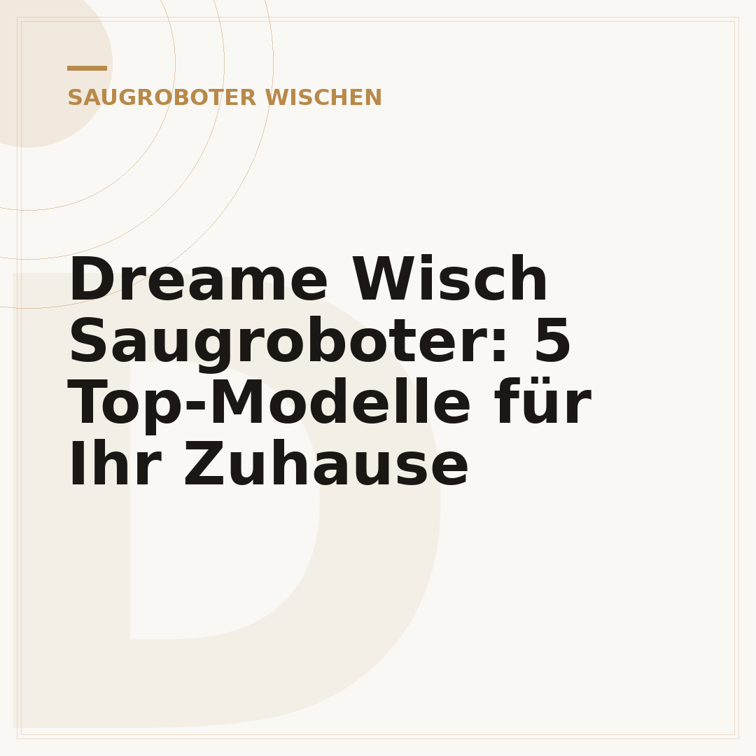Dreame Wisch Saugroboter: 5 Top-Modelle für Ihr Zuhause