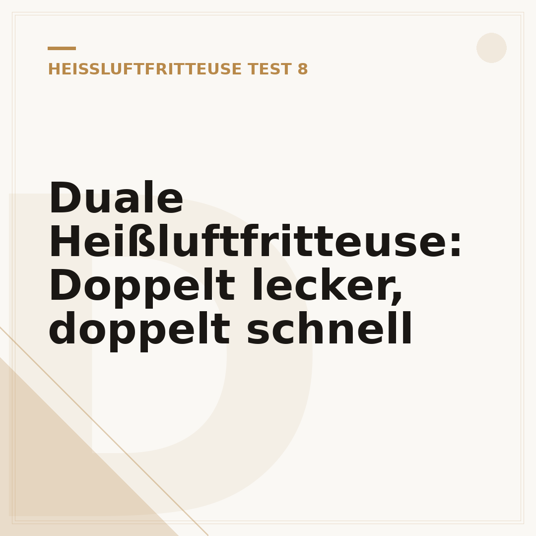 Duale Heißluftfritteuse: Doppelt lecker, doppelt schnell