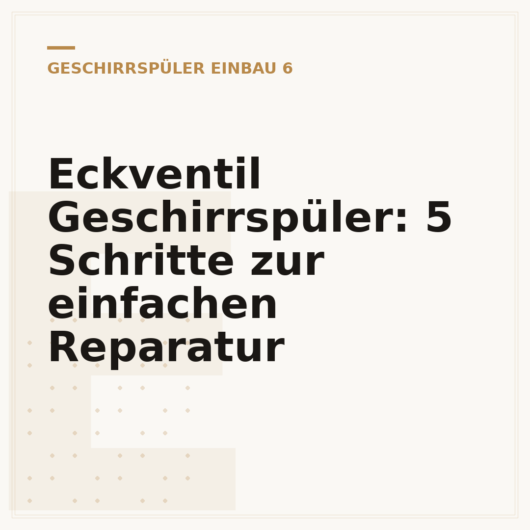 Eckventil Geschirrspüler: 5 Schritte zur einfachen Reparatur