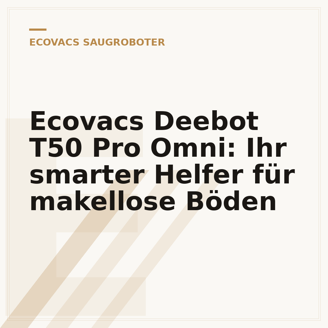 Ecovacs Deebot T50 Pro Omni: Ihr smarter Helfer für makellose Böden