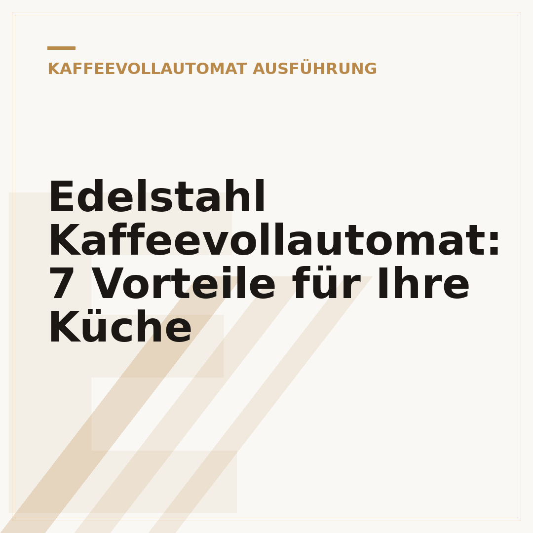 Edelstahl Kaffeevollautomat: 7 Vorteile für Ihre Küche