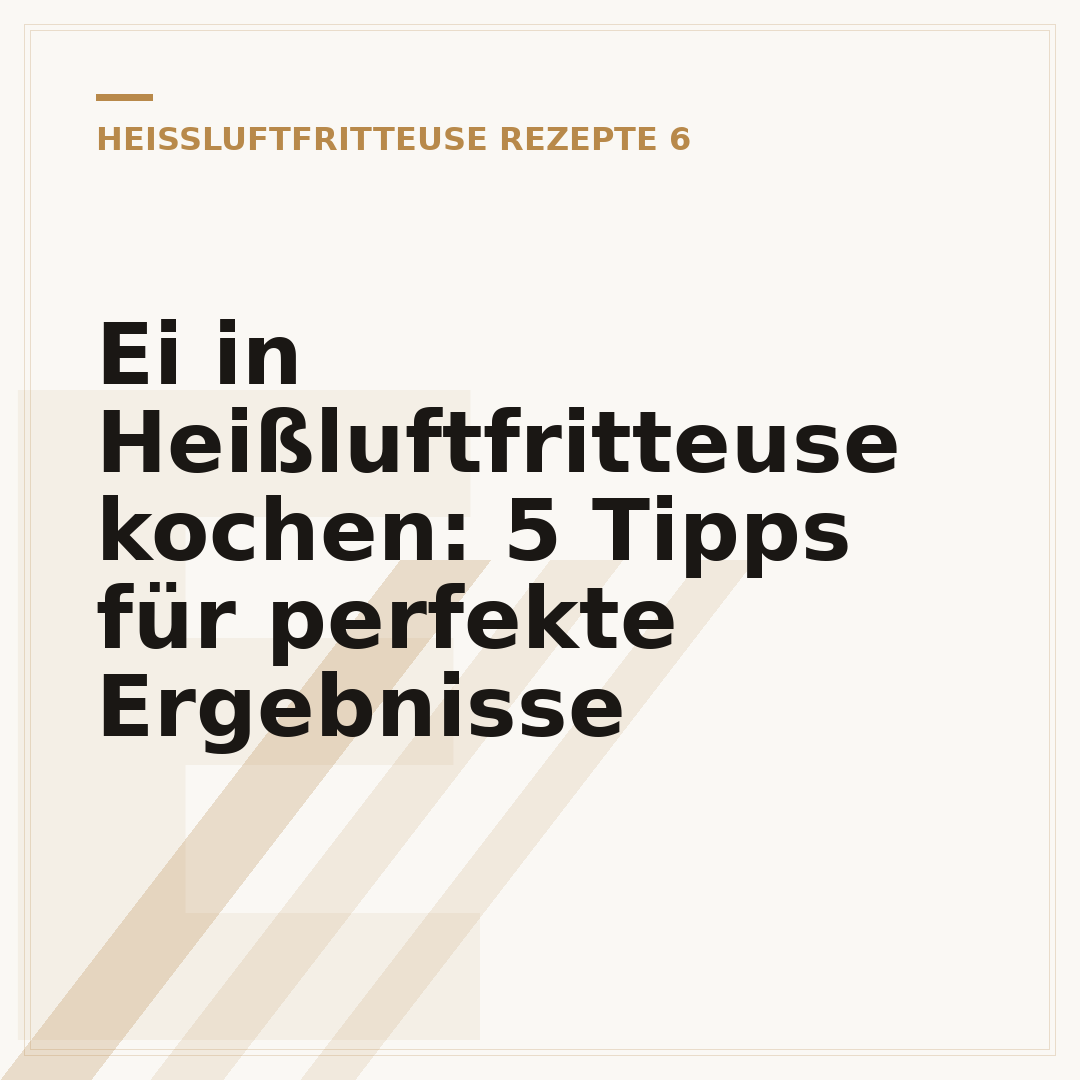 Ei in Heißluftfritteuse kochen: 5 Tipps für perfekte Ergebnisse