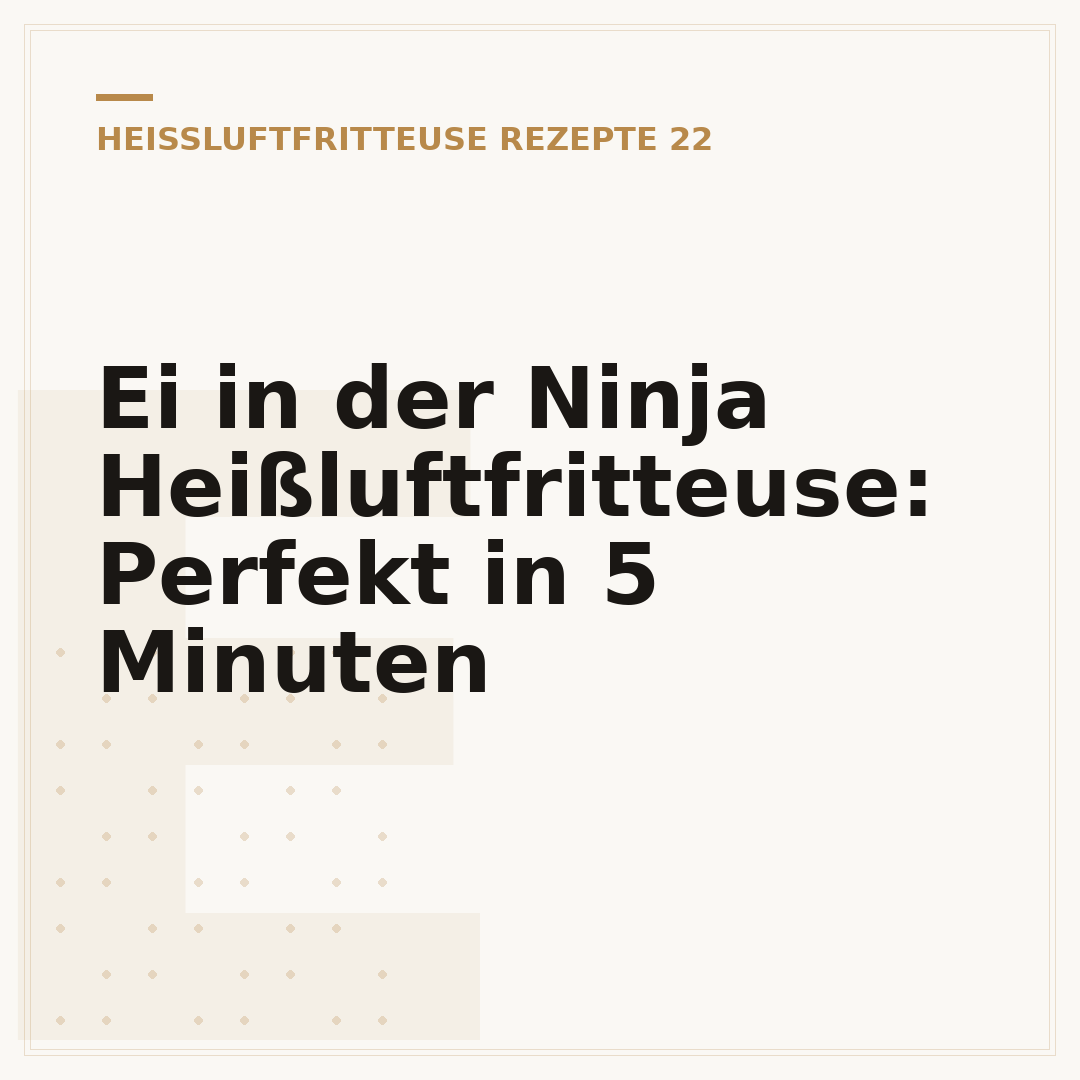 Ei in der Ninja Heißluftfritteuse: Perfekt in 5 Minuten